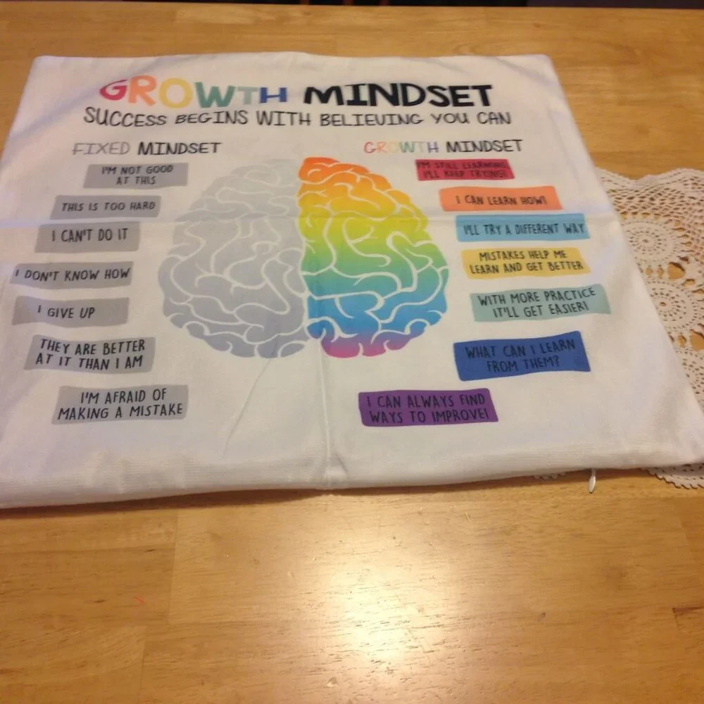Positive thinking pillow cover decor item nwot